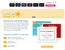 Tablet Screenshot of certificatemagic.com